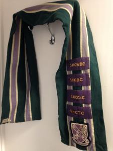 St. Hild's College Colours scarf circa 1960s